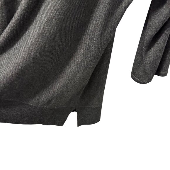 Chicos Womens Lightweight Gray Sweater Size M Rayon/Nylon/Cashmere Blend - Picture 8 of 12